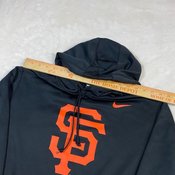 San Francisco Giants Nike Therma-FIT Pullover Hoodie Big Logo Black Mens L - Picture 5 of 11